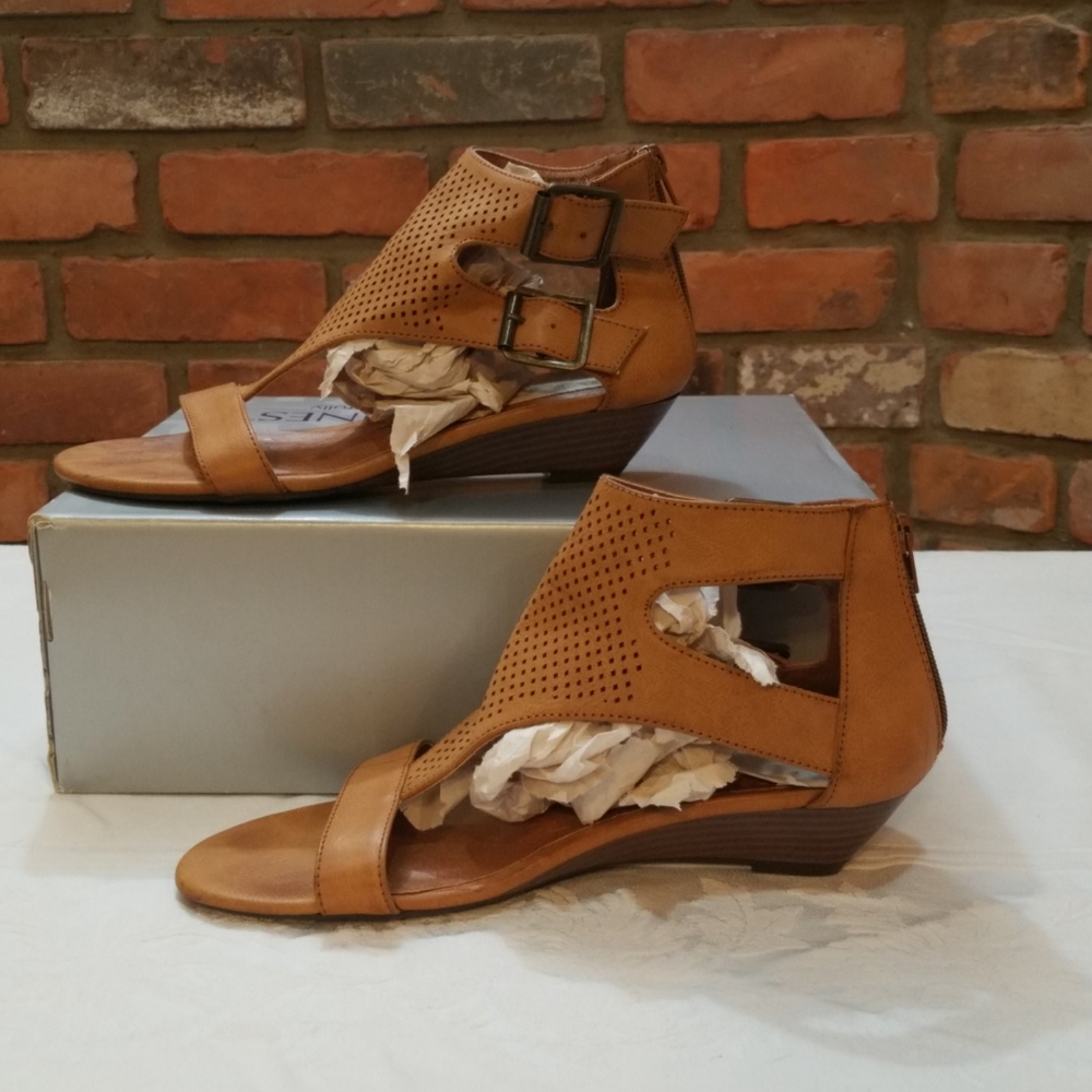 Sugar Brown Sandals Shoes Peep Toe Size 8 - Picture 5 of 6